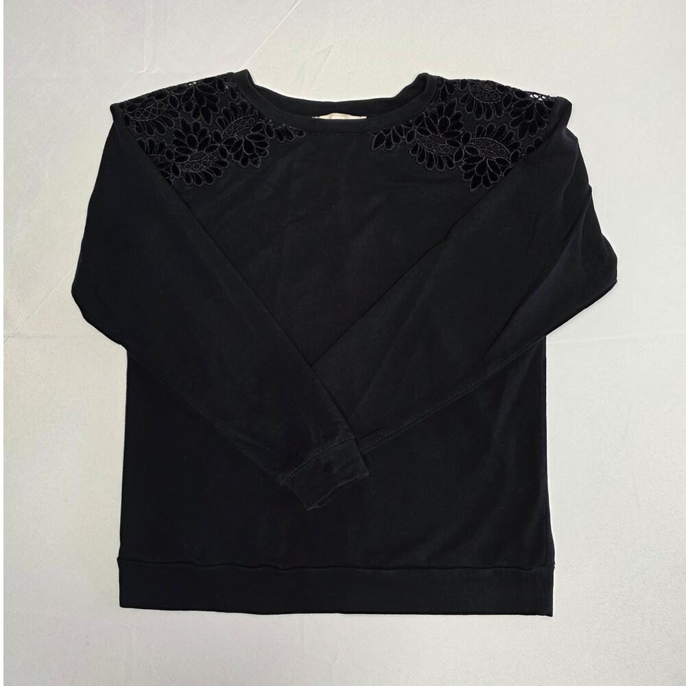 LOFT black long-sleeve top size S